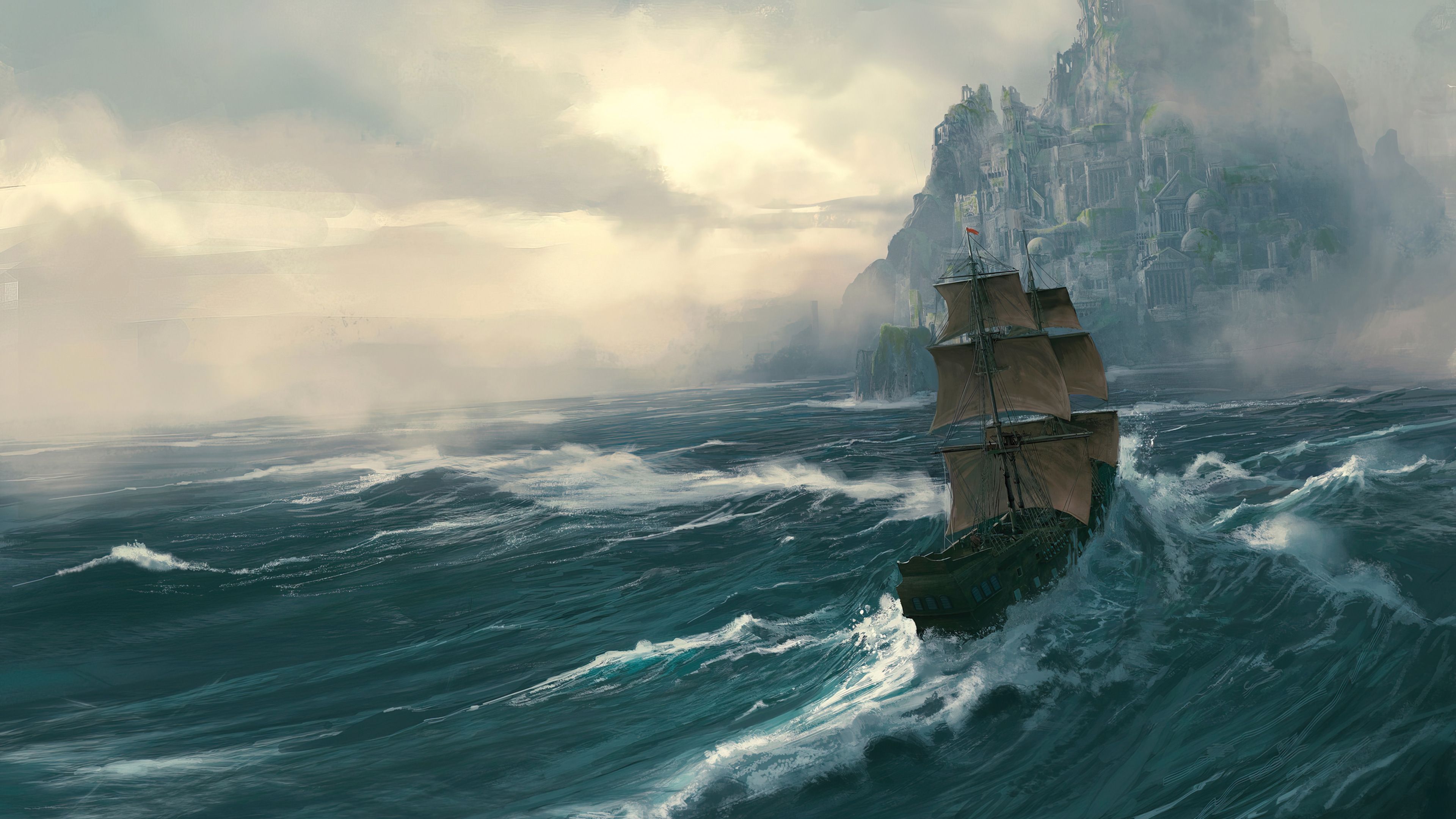 pirate ship 4k wallpaper - Wallpaper Cave