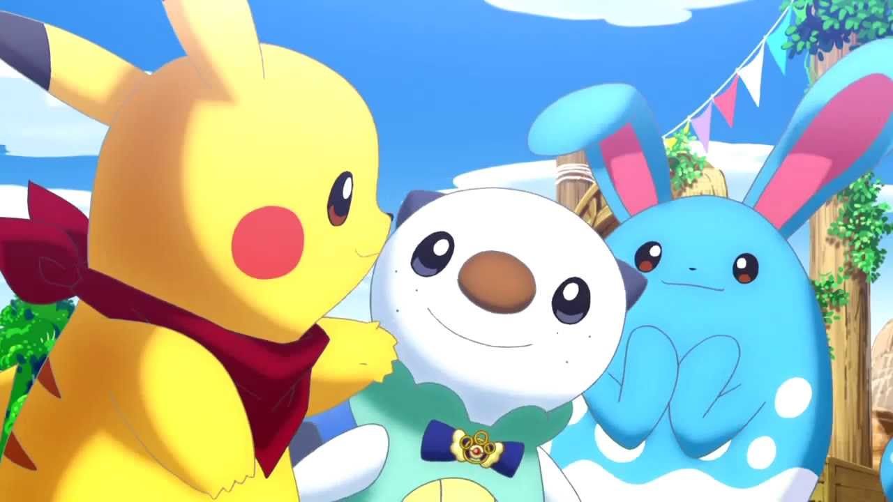 Pikachu And Oshawott 2 Pokémon Mystery Dungeon Official Wallpaper
