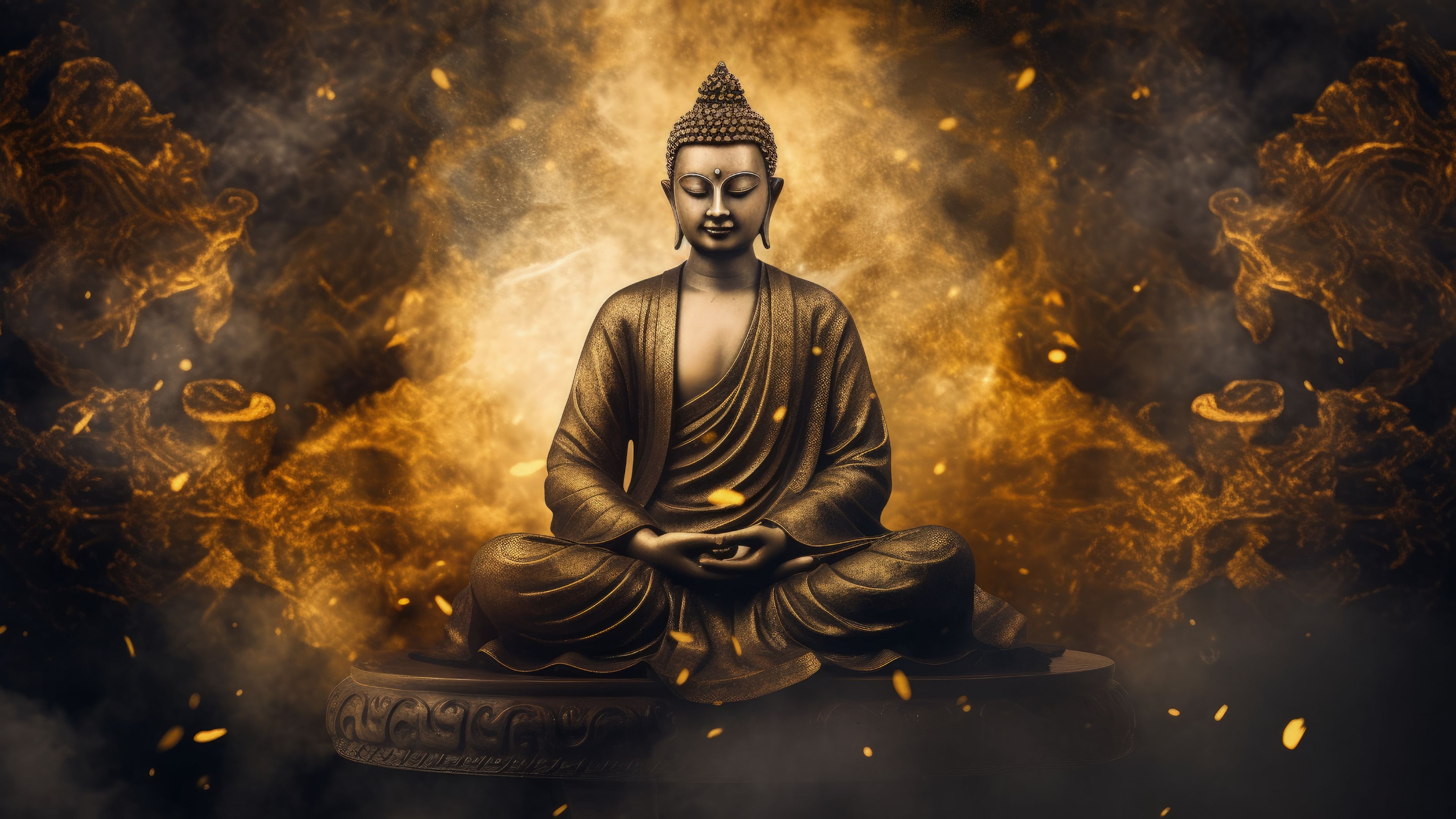 Serenity of Buddha in Smoke - Wallpaper Cave