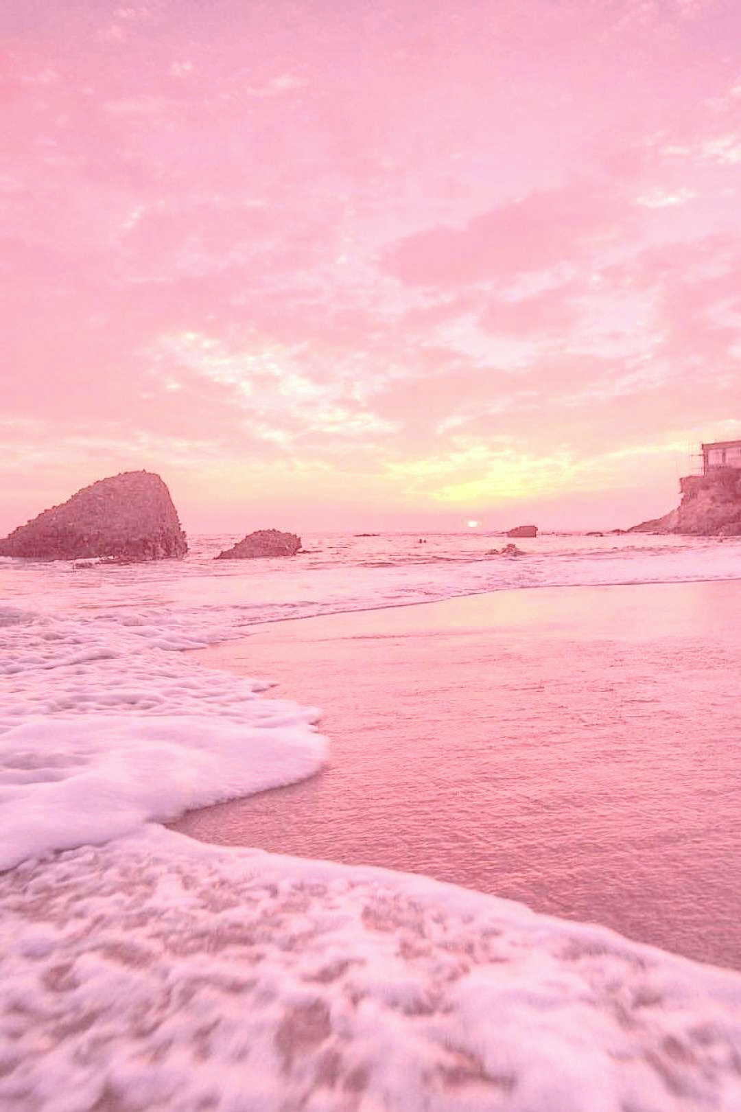 Pink sunset aesthetic.