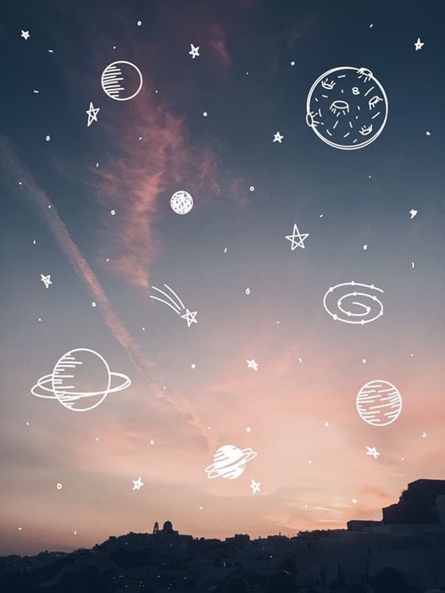 Galaxy with white planets - Wallpaper Cave