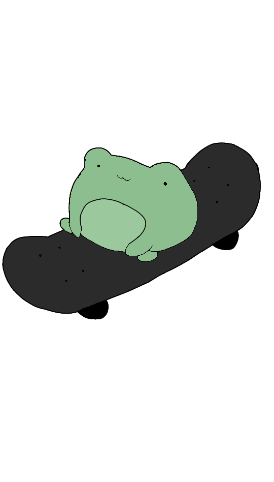Skater frog Wallpaper Cave