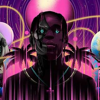 Awesome fortnite wallpaper with Travis Scott