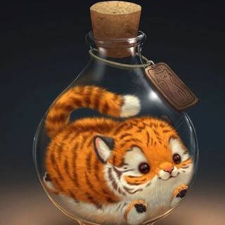 Cute cat in the bottle