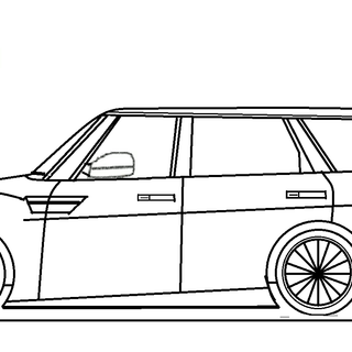 Drawing of Range rover