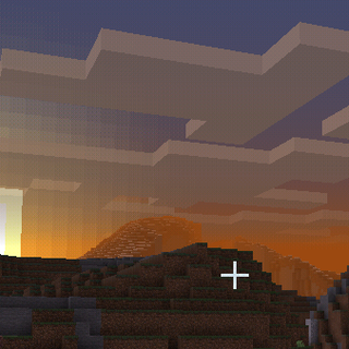 minecraft sunset 