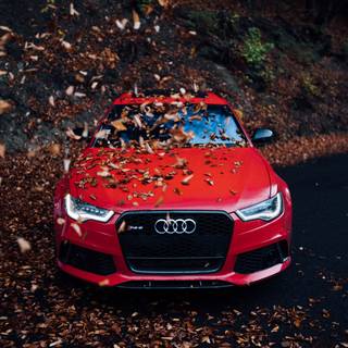 Red Audi Car Wallpaper 4K