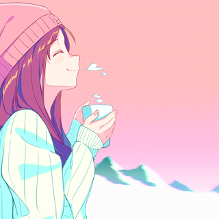 anime girl in winter