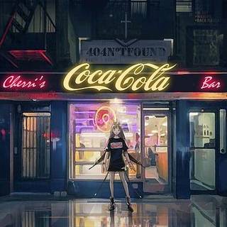 coca cola,night,girl,wallpaper