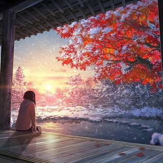 fall,winter,sun,girl,wallpaper