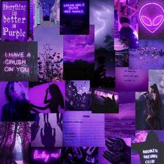 <3 purple collage aesthetic <3