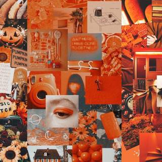 <3 orange collage aesthetic <3