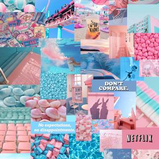 Aesthetic pink and blue