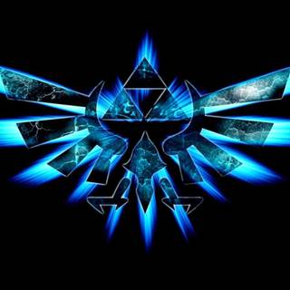 Blue Shards Bird Zelda Logo - Wallpaper