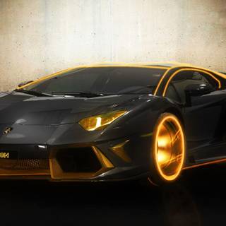 golden Lamborghini