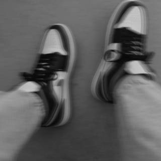 Black and white blurry