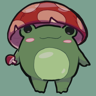 anime froggy w/ mushroom hat