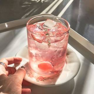 Aesthetic Pink water-ish drink!