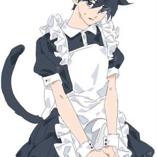 me in a cat maid dress 