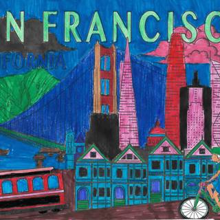 San Francisco , mon dessin , mon coloriage
