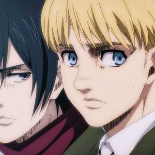 Armin and Mikasa, Attack on titan