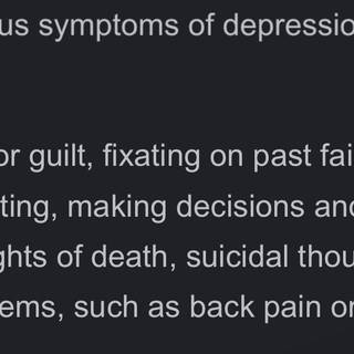 Crippling depression