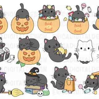 halloween cats