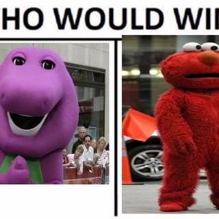 Barney or Elmo