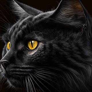 Black Cat 4k UHD Wallpaper 16:9