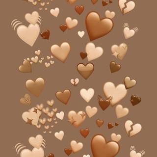 Aesthetic Brown Hearts 