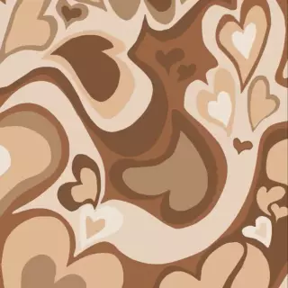 Aesthetic Brown Swirl (Hearts)