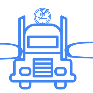 MONSTER TRUCK BUT WITH A CLOCK HEAD AND ARMS AND HANDS