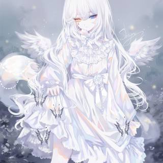 Arctic fox anime girl