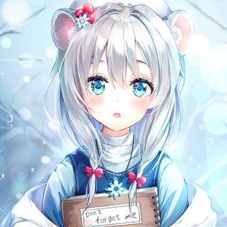 Arctic fox anime girl