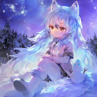 Arctic fox anime girl