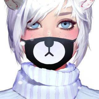 Arctic fox anime girl