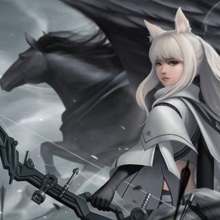 Arctic fox anime girl