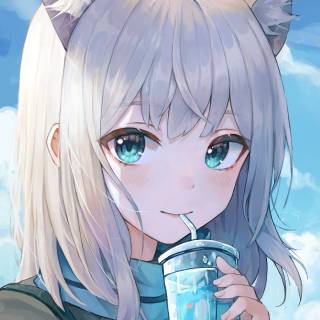 Arctic fox anime girl