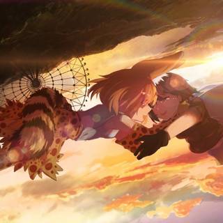 Serval with the main characters 