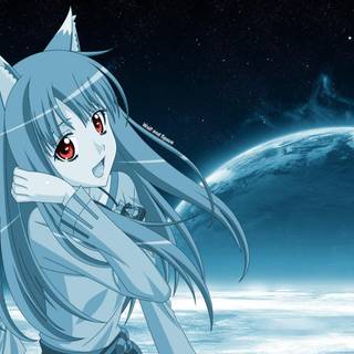 Arctic fox anime girl