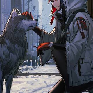 Arctic fox anime girl