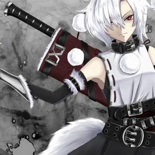 Arctic fox anime girl