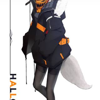 Arctic fox anime girl