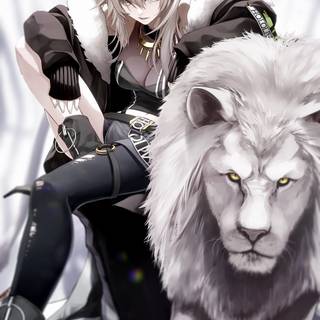 Lion anime girl