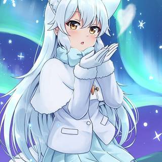 Arctic fox anime girl