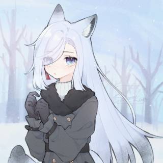 Arctic fox anime girl