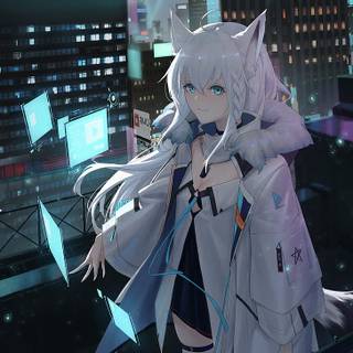 Arctic fox anime girl