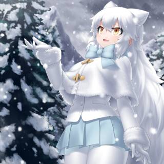Arctic fox anime girl