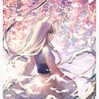 Arctic fox anime girl