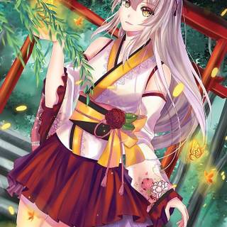 Arctic fox anime girl